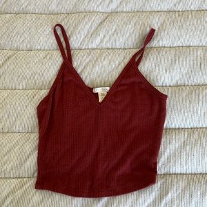 Maroon crop tank